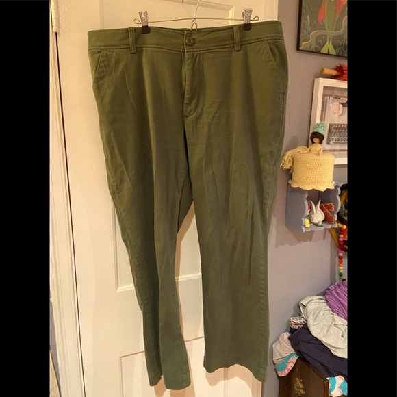 Lee Khaki Cotton Pants Olive Green 8 